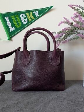 Portland Leather Goods Plum Raindrop Crossbody